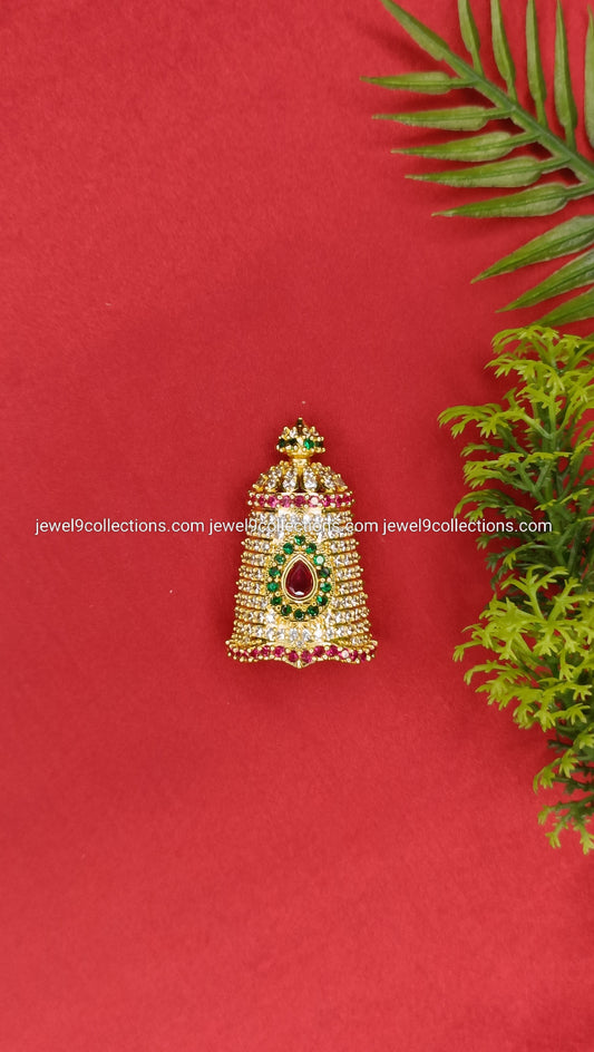 American diamond crown mukut for God and goddess Height: 4.5 cm
Width: 2.cm